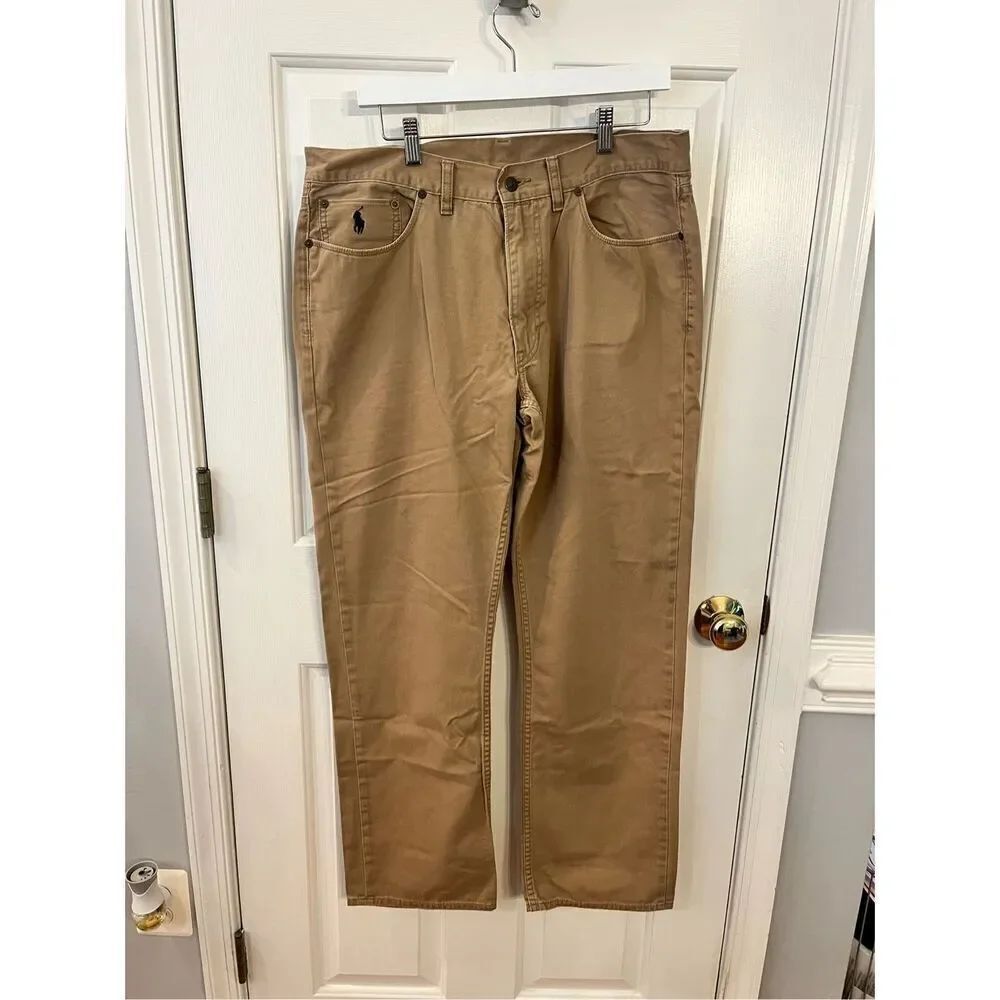 Polo Tax Relaxed Fit Khaki Pants sz 36X32 EUC